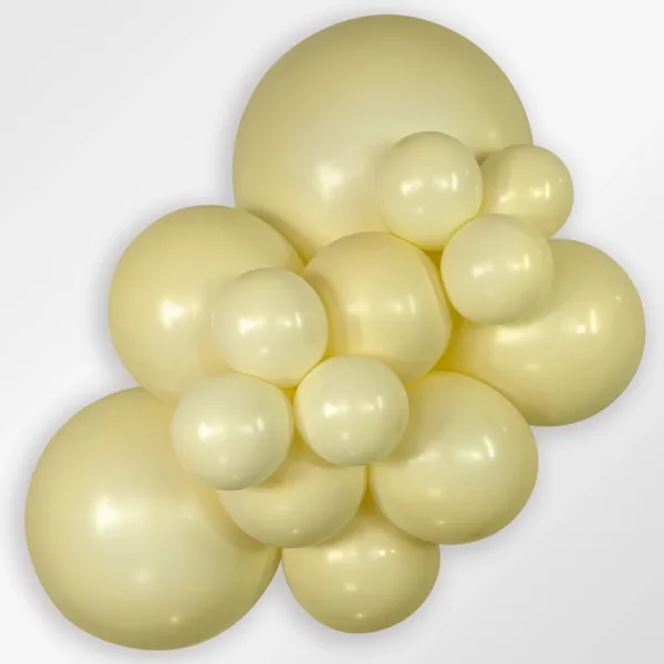 Sempertex ballon i farven Pastel Matte Yellow